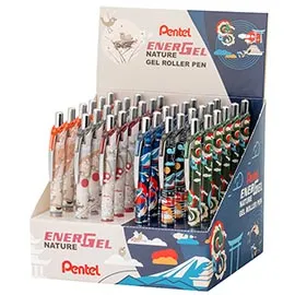 Expo 36 roller Energel Nature punta 0,7mm fusto fantasie assortite Pentel