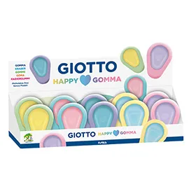 Happy Love gomma colori pastello assortiti Giotto