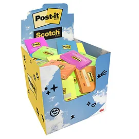 Expo 54+6pz blocchetti Post-it® 76x76mm 100fg/blocchetto colori assortiti