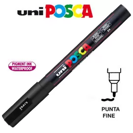 Marcatore UNI POSCA PC3M p.fine 0,9-1,3mm nero UNI MITSUBISHI