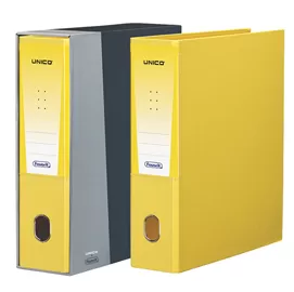 Registratore Unico c/custodia giallo dorso 8cm f.to protocollo Favorit