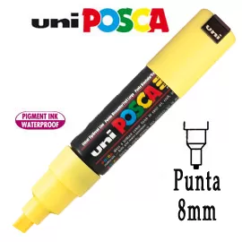Marcatore UNI POSCA PC8K p.scalpello 8mm giallo UNI MITSUBISHI