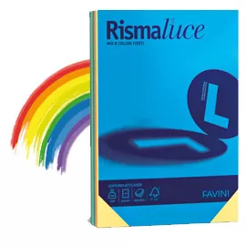 Carta RISMALUCE SMALL A4 200gr 50fg mix 5 colori FAVINI