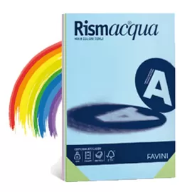 Carta RISMACQUA SMALL A4 200gr 50fg mix 5 colori FAVINI