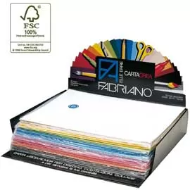 Expo 260 cartoncino 35x50cm 220gr ass. in 25 colori Cartacrea Fabriano