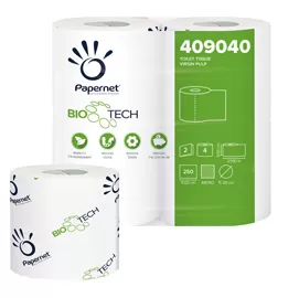 Pacco 4RT carta igienica classica 2veli 27,5mt 250 strappi BioTech Papernet