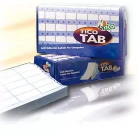 Scatola 3000 etichette adesive TAB1-1074 107x48,9mm corsia singola Tico