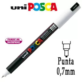 Marcatore UNI POSCA Pen PC1M p.extra fine 0,7mm bianco UNI MITSUBISHI
