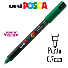Marcatore UNI POSCA Pen PC1M p.extra fine 0,7mm verde UNI MITSUBISHI