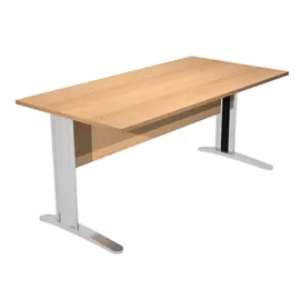 SCRIVANIA LINEARE 140X80cm FAGGIO - EASY METAL