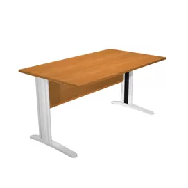 SCRIVANIA LINEARE 80X80cm NOCE CHIARO - EASY METAL