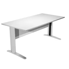 SCRIVANIA LINEARE 80X80cm GRIGIO - EASY METAL