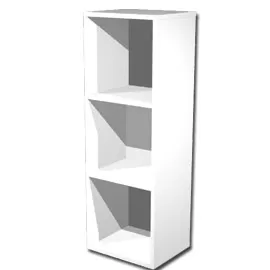 LIBRERIA 3 CASELLE 35,9x29,2cm-H103,9cm BIANCO - RAINBOW