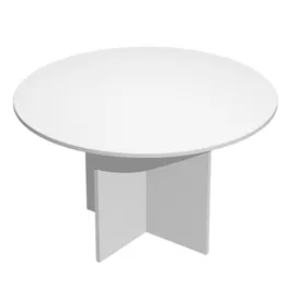 TAVOLO RIUNIONE 4 POSTI ?120 x H72cm GRIGIO - EASY