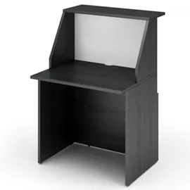 MODULO RECEPTION SOPRALZO+DESKTOP 80x76x117cm NERO VEN. /BIANCO - PRESTIGE