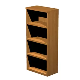 LIBRERIA ALTA A GIORNO 76x32cm - H196cm NOCE CHIARO