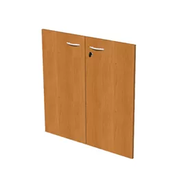 COPPIA ANTE in MELAMIN. x libreria bassa L76cm NOCE CHIARO