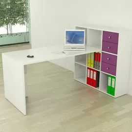 Postazione Home-Office 9 caselle L169 x P104 x H104cm Bianco