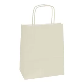 25 shoppers carta kraft 14x9x20cm twisted avorio