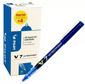 Value pack 16+4 roller Hi-Tecpoint V7 0,7mm blu Pilot
