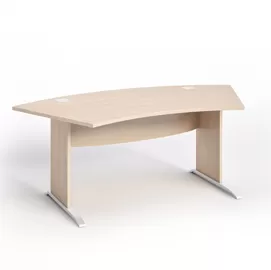 Scrivania fianchi a L piedi metallo 190x96xH73cm Rovere - Agora' Direction