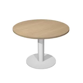 Tavolo riunione tondo ?80cm gamba metallo Rovere - Agora' Direction