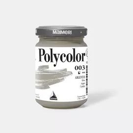 Colore vinilico Polycolor vasetto 140 ml argento Maimeri