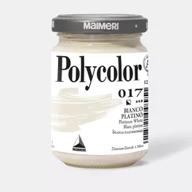 Colore vinilico Polycolor vasetto 140 ml bianco platino Maimeri