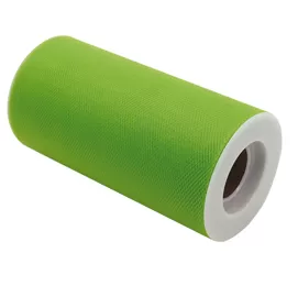Tulle in rotolo 12,5cmx25mt verde Big Party