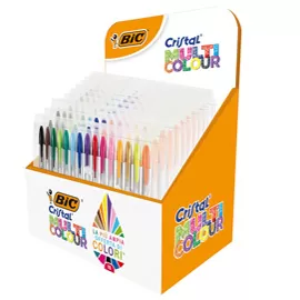 Expo astuccio 15 colori Cristal®MultiColor - 10 pezzi - Bic