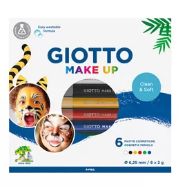 Set 6 matite cosmetiche Make Up colori classici mina da Ø 6,5mm Giotto