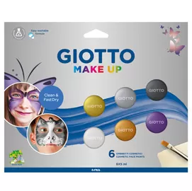 Set 6 ombretti cosmetici Make Up colori metal 5ml Giotto