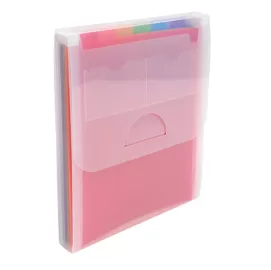 Classificatore valigetta verticale cristallo 25,5x30,5 cm - 6 tasche Exacompta