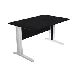 Scrivania lineare 120X80cm Nero venato frassino - EASY METAL