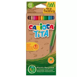 Scatola 12 matite Tita Eco Family colori assortiti Carioca