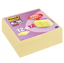 PROMO PACK 12+12 in omaggio Post-it® Super Sticky Giallo Canary™ 654-12SS-CY