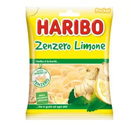 Caramelle gommose Haribo Zenzero Limone f.to pocket 100gr