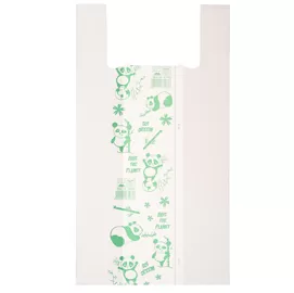 Scatola 500 Shoppers bianchi MAXI 18µ 30x60CM 9+9cm Mater-Bi