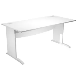 Scrivania operativa fianchi a L melaminico 160x80cm h73cm bianco AgorA' Basic