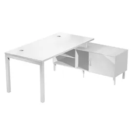 Scrivania mobile servizio portante 180x800cm h72,5cm bianco AgorA'