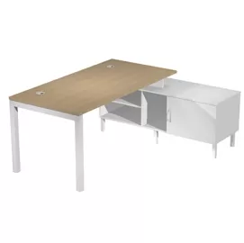 Scrivania mobile servizio portante 180x80cm h72,5cm rovere AgorA'