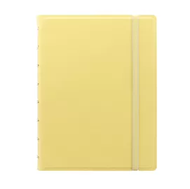 Notebook f.to A5 a righe 56 pag. giallo limone similpelle Filofax