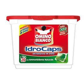 20 Idrocaps Detersivo in dosi con ammorbidente Omino Bianco