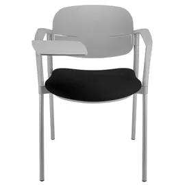 Poltroncina visitatore Step SPGPTT nero con braccioli inclusi e tavoletta