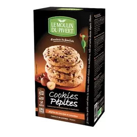 Confezione da 175gr cookies cioccolato e nocciola - Le moulin du privert