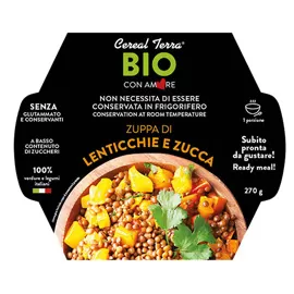 Zuppa lenticchie e zucca in confezione da 300gr - Cereal Terra