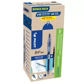 Bonuspack 10 roller +10 refill B2P Gel punta 0.7 mm blu Pilot