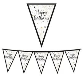 Festone bandiere Happy Birthday lungh.3mt Big Party
