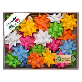 100 stelle nastro similpaper 15mmxD6,5cm colori assortiti primavera Brizzolari