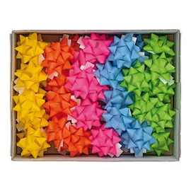50 stelle nastro carta ecocolor 15mmxD6,5cm colori ass. primavera Brizzolari